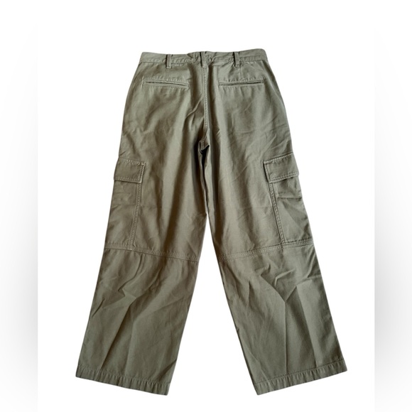 Agolde Jericho Cropped Cargo Pants High Waisted Relaxed Fit Size 27 Green - Picture 5 of 11